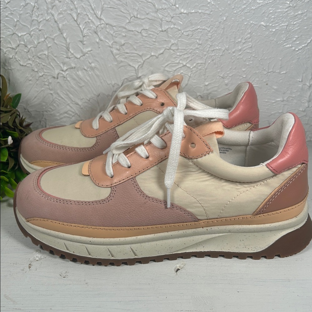 Madewell NWOT Kickoff Pink Cream Trainer Sneaker Madewell Athletic Shoe Size 7 - Picture 6 of 14